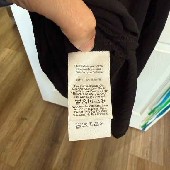 DKNY Black Washer Tie Waist Fit And Flare Dress Women’s Size 8 preppy Classic - Picture 9 of 9